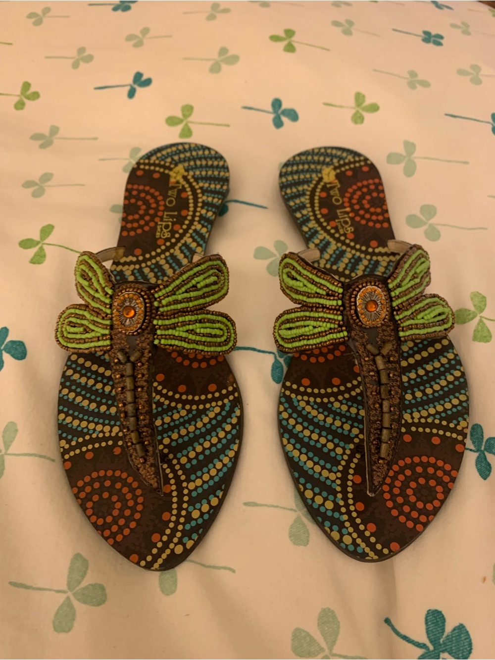 Dragonfly Sandals by Two Lips!!! EUC!!!